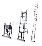 Model No. 192 Aluminium Double Telescopic Ladder for Home, Warehouse and Industrial Access Use, Professional Extendable Ladder for Maintenance, Repair, Storage and Contractor Tasks 